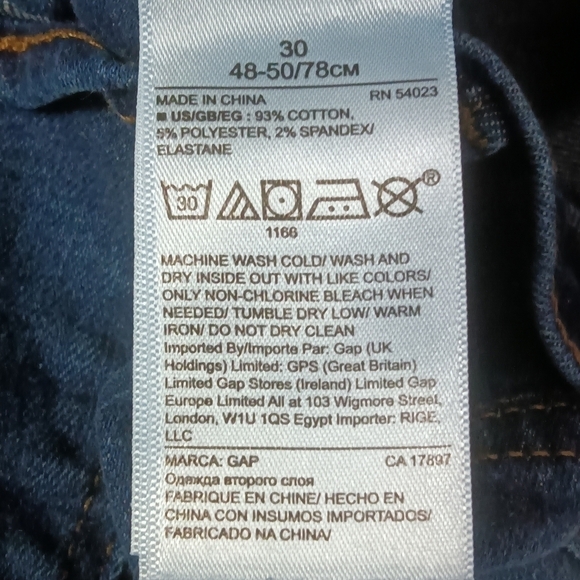 Gap Denim True Skinny Stretch Jeans Blue Indigo High Rise 30 - Picture 10 of 11